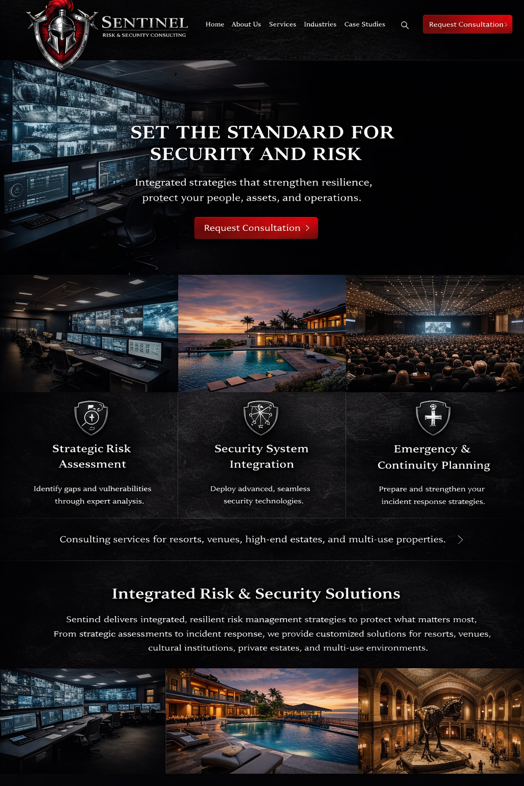 Control room, resort, and venue visuals